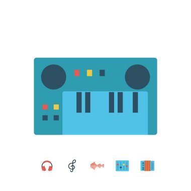 piyano simgesi vektör illüstrasyon işareti