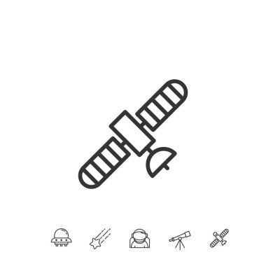 uydu alanı simgesi vektör illüstrasyon işareti