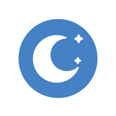 Ay ve yıldızlar ikon vektör illüstrasyon işareti