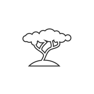 ağaç simgesi vektör illüstrasyon işareti