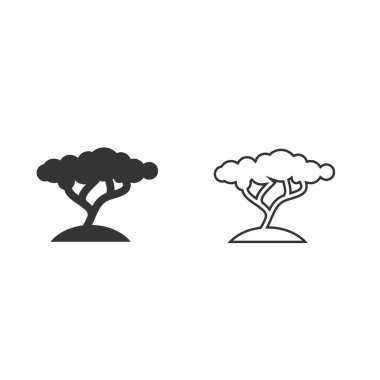 ağaç simgesi vektör illüstrasyon işareti