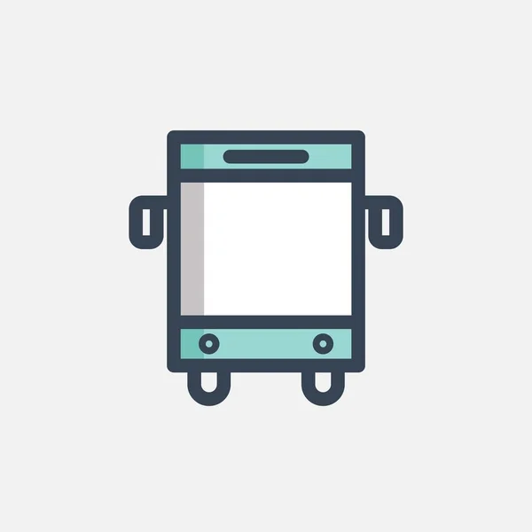 Icono Bus Vector Ilustración Diseño — Vector de stock