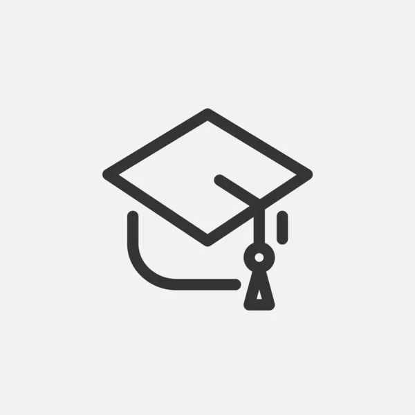 Graduation Hat Icon Vector Illustration Design — Stock Vector