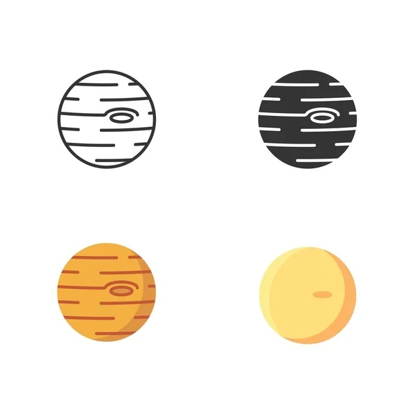 Jupiter Bolygó Ikon Vektor Illusztráció Tervezés — Stock Vector