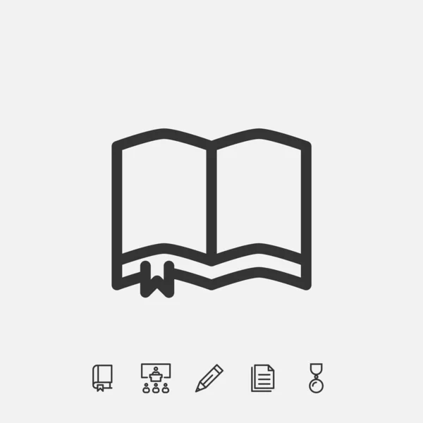 Open Boek Pictogram Vector Illustratie Ontwerp — Stockvector