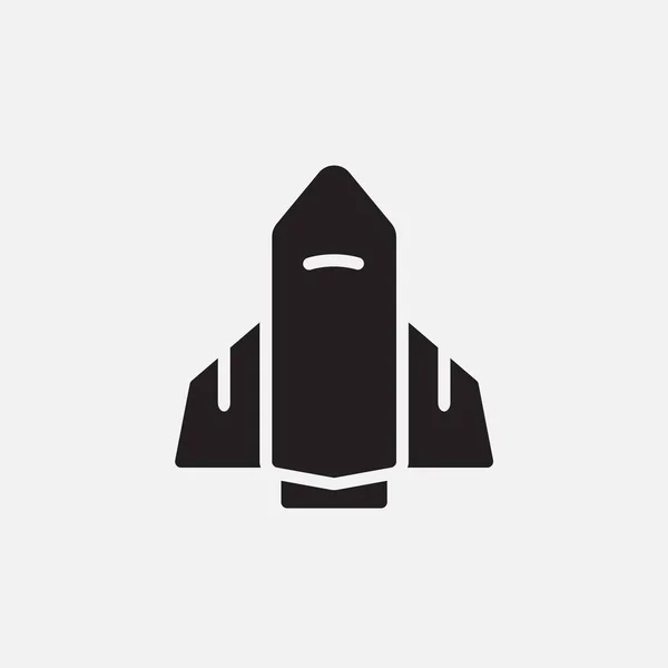 Raketuppskjutning Ikon Vektor Illustration Design — Stock vektor