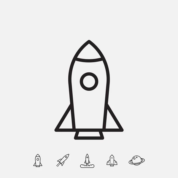 Rocket Launch Icon Vector Illustration Design — Stock Vector