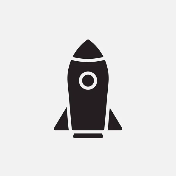 Roket Fırlatma Simgesi Vektör Illüstrasyon Tasarımı — Stok Vektör