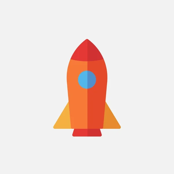 Raket Lancering Pictogram Vector Illustratie Ontwerp — Stockvector
