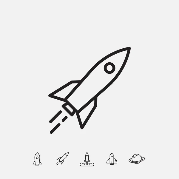 Rocket Launch Icon Vector Illustration Design — Stock Vector