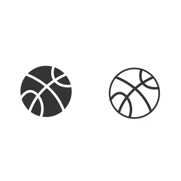 Ballon Basket Icône Vectoriel Illustration Signe — Image vectorielle