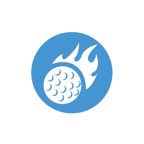 Tűz Golf Labda Ikon Vektor Illusztráció Jel — Stock Vector