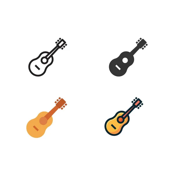 Gitaar Icoon Vector Illustratie Teken — Stockvector