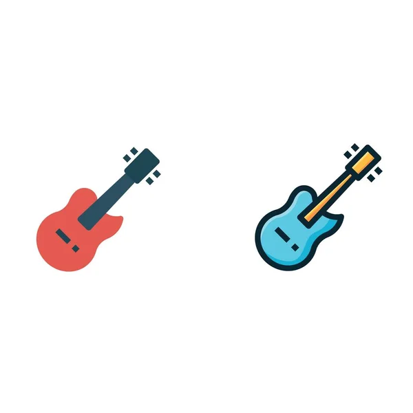 Ícone Guitarra Vetor Ilustração Sinal — Vetor de Stock