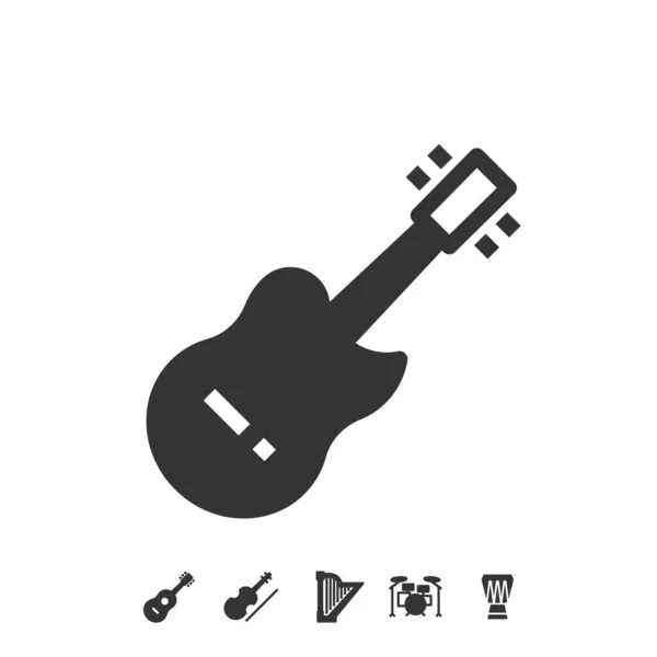 Σύμβολο Διάνυσμα Εικονίδιο Κιθάρας — Διανυσματικό Αρχείο