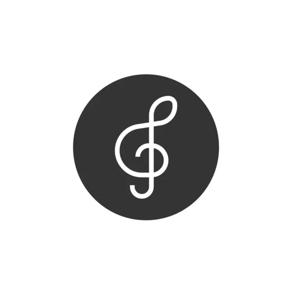 Signo Música Icono Vector Signo Ilustración — Archivo Imágenes Vectoriales