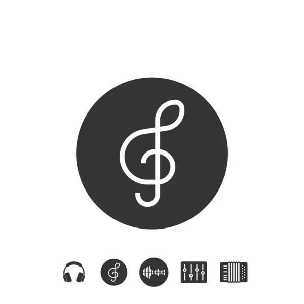 Musik Zeichen Symbol Vektor Illustration Zeichen — Stockvektor