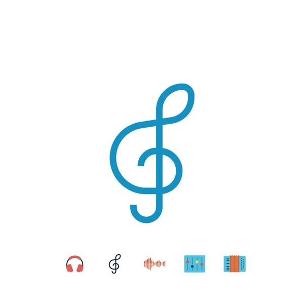 Muziek Teken Pictogram Vector Illustratie Teken — Stockvector