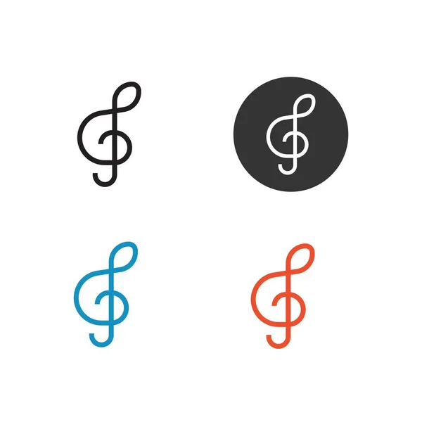 Musik Zeichen Symbol Vektor Illustration Zeichen — Stockvektor
