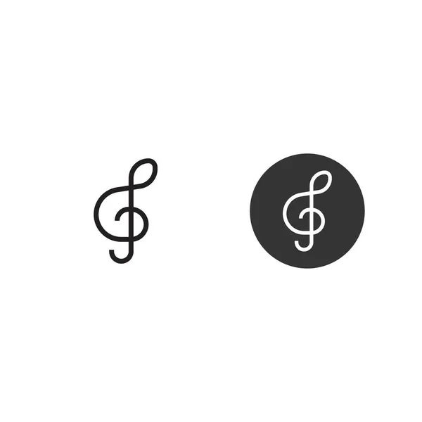 Musik Zeichen Symbol Vektor Illustration Zeichen — Stockvektor