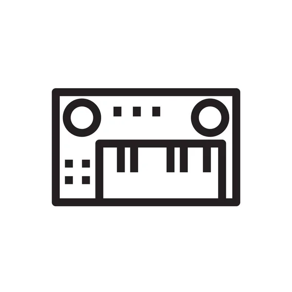 Piano Icon Vektor Illustration Zeichen — Stockvektor