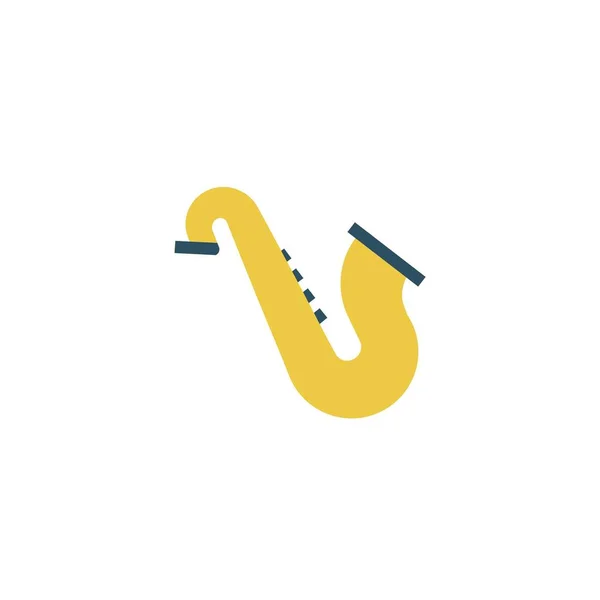 Saxofón Icono Vector Signo Ilustración — Archivo Imágenes Vectoriales