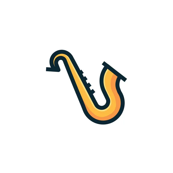 Saxofón Icono Vector Signo Ilustración — Archivo Imágenes Vectoriales