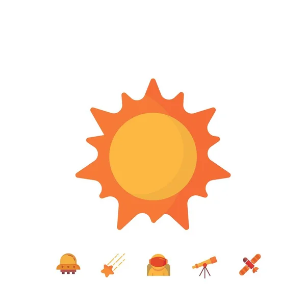 Symbol Zobrazení Vektoru Slunce — Stockový vektor