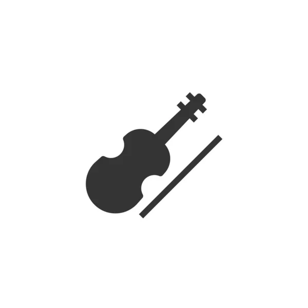 Icono Violín Signo Ilustración Vector — Vector de stock