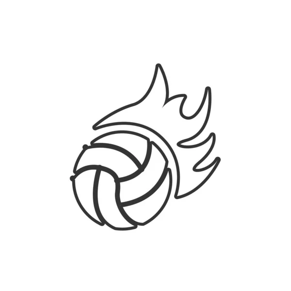 Voleibol Icono Vector Signo Ilustración — Archivo Imágenes Vectoriales