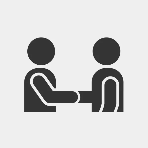 Business Agreement Icon Vector Illustration Website Graphic Design — 스톡 벡터