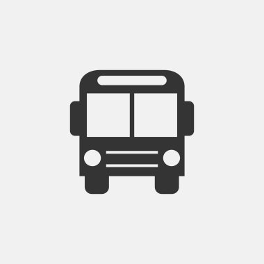 Web sitesi ve grafik tasarımı için bus simgesi çizimi