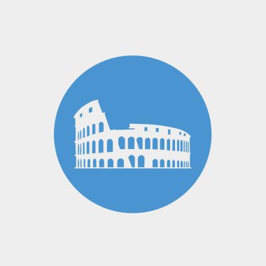 Web sitesi ve grafik tasarımı için Colosseum simgesi vektör çizimi