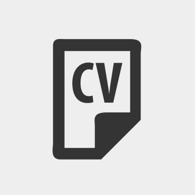 Web sitesi ve grafik tasarımı için CV simgesi çizimi