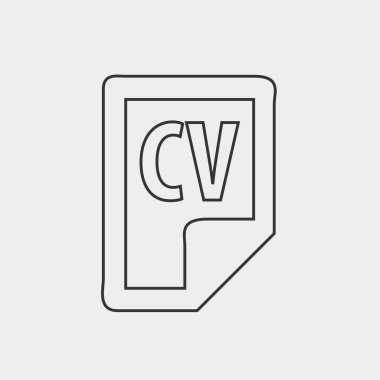Web sitesi ve grafik tasarımı için CV simgesi çizimi