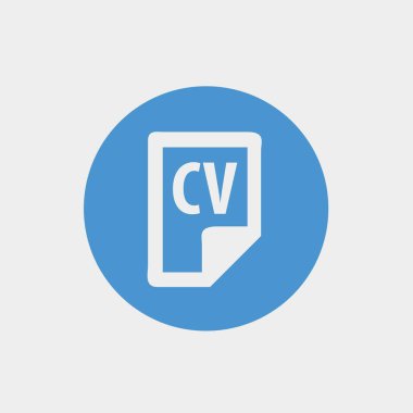 Web sitesi ve grafik tasarımı için CV simgesi çizimi