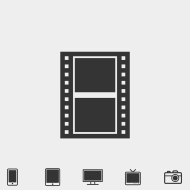 Web sitesi ve grafik tasarımı için film ikonu vektör illüstrasyonu