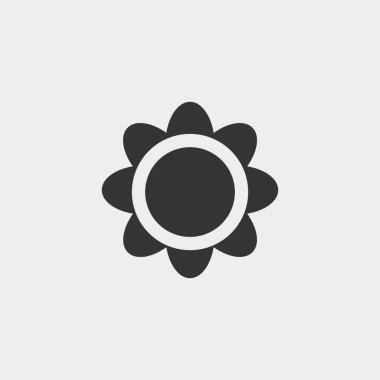 Web sitesi ve grafik tasarımı için çiçek bitkisi ikonu vektör çizimi