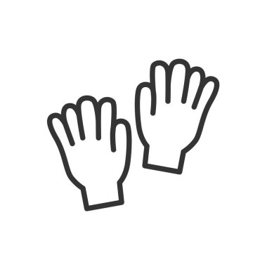 kış eldivenleri ikon vektör illüstrasyon işareti