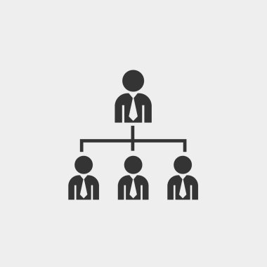 Web sitesi ve grafik tasarımı için iş hiyerarşisi simgesi vektör çizimi