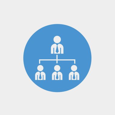 Web sitesi ve grafik tasarımı için iş hiyerarşisi simgesi vektör çizimi