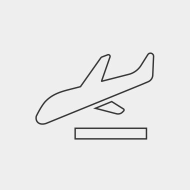 Web sitesi ve grafik tasarımı için düzlem indirme ikonu vektör çizimi