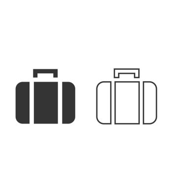 bagaj ikonu vektör illüstrasyon işareti