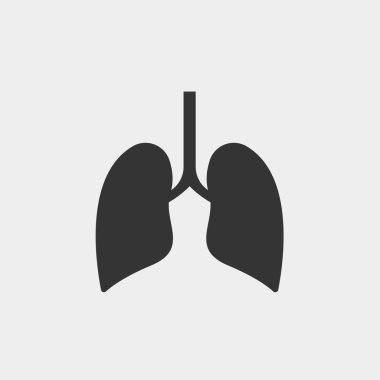 Web sitesi ve grafik tasarımı için akciğer ikonu vektör illüstrasyonu