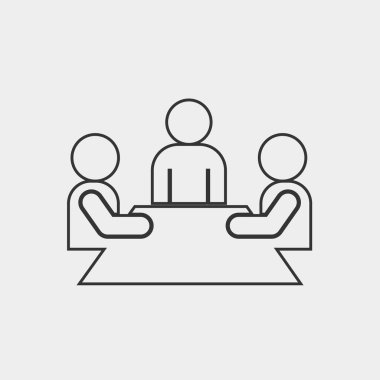 Web sitesi ve grafik tasarımı için iş toplantısı simgesi vektör illüstrasyonu