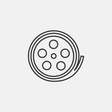 Web sitesi ve grafik tasarımı için film ikonu vektör illüstrasyonu