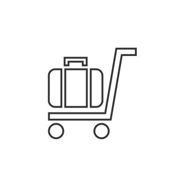 Porter servis simgesi vektör illüstrasyon işareti