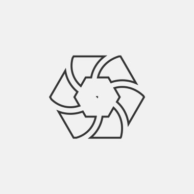 Web sitesi ve grafik tasarımı için deklanşör lens vektör çizimi