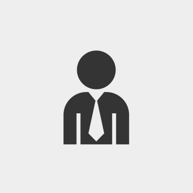 Web sitesi ve grafik tasarımı için ikon vektör illüstrasyonunda iş adamı