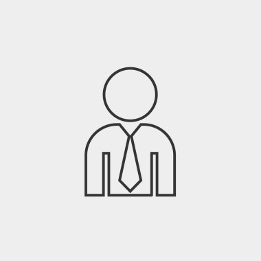 Web sitesi ve grafik tasarımı için ikon vektör illüstrasyonunda iş adamı